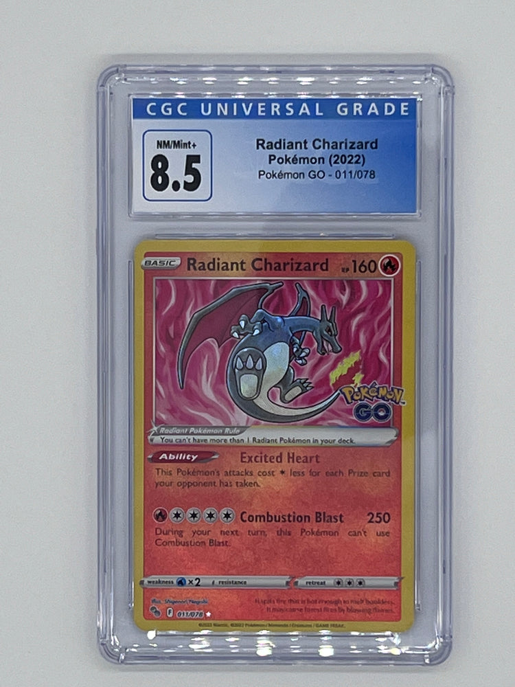 Radiant Charizard CGC 8.5 (Pokemon GO 2022)