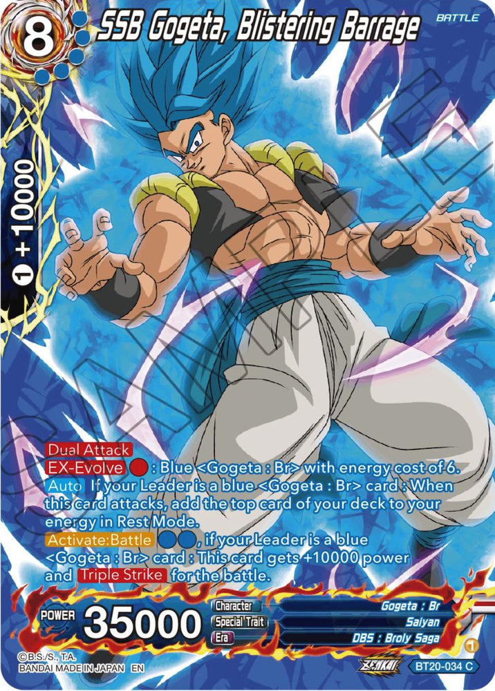 SSB Gogeta, Blistering Barrage (Silver Foil) (BT20-034) [Power Absorbed]