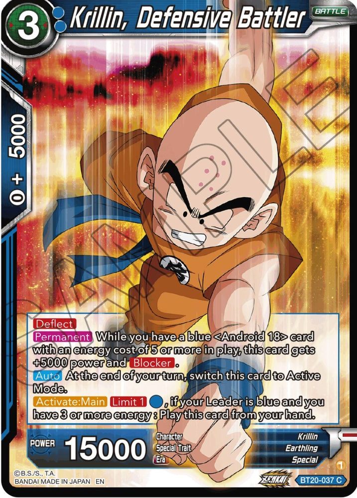 Krillin, Defensive Battler (BT20-037) [Power Absorbed]